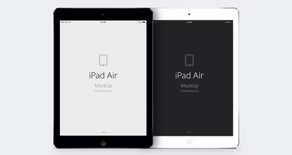 Mockup de iPad Air en PSD con dos posiciones