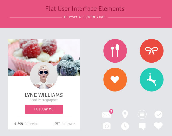 Flat Design User Interface Elements