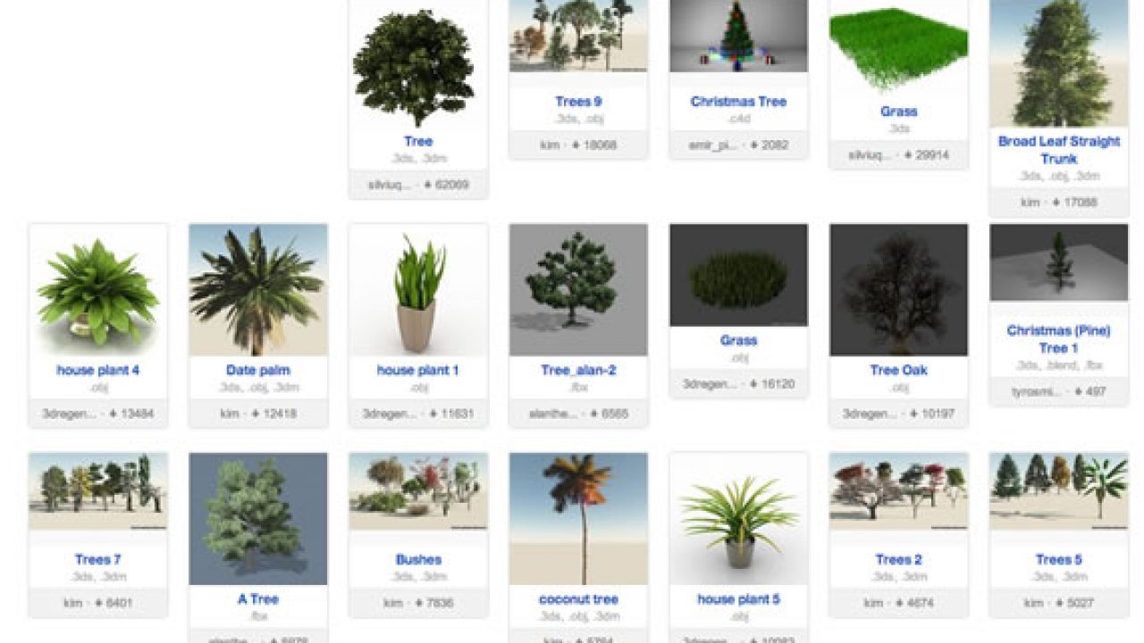 Modelos de plantas realistas para 3D Max - Kabytes