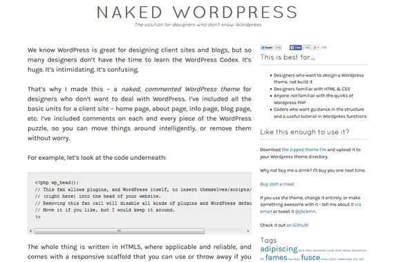 Naked WordPress: Theme base para crear el propio