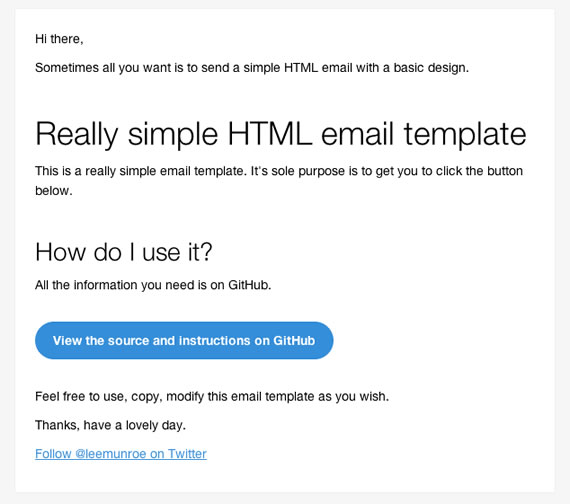 HTML Email Template