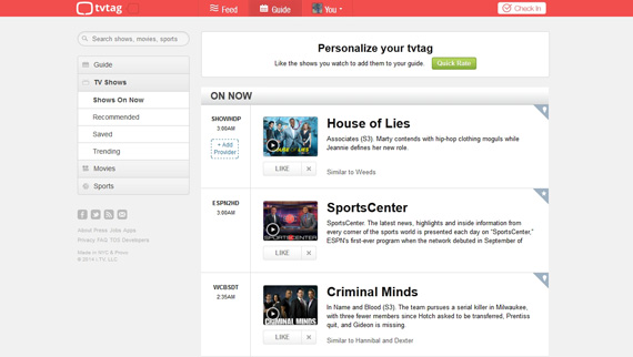 GetGlue se renueva como Tvtag