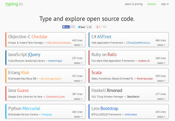 Typing.io: Herramienta para practicar programación