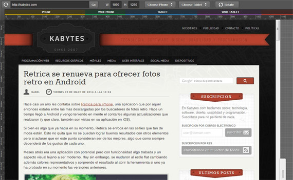 Prueba como se adapta tu sitio en diferentes dispositivos