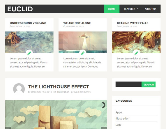 Themes gratis para WordPress: Euclid