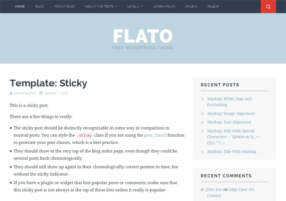 Flato: Themes gratis flat para WordPress