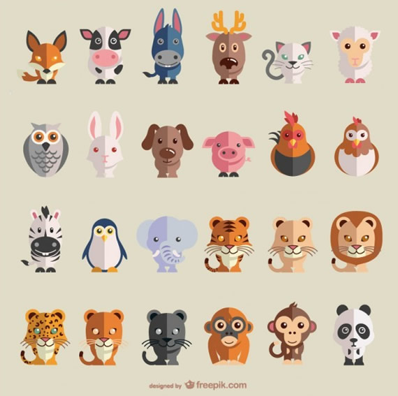 Animals Vector Flat