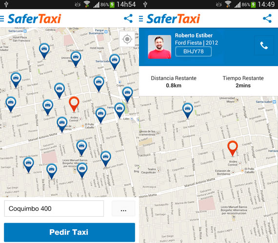 SaferTaxi: Pedir taxis con el móvil de manera segura