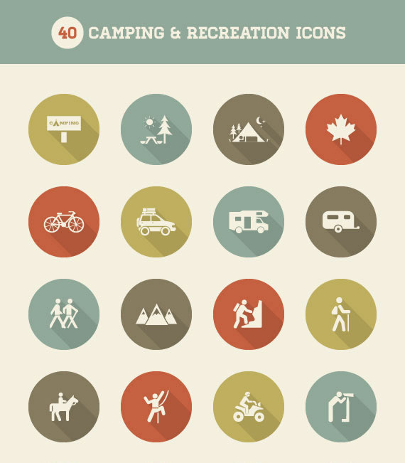 Camping & Recreation Icons