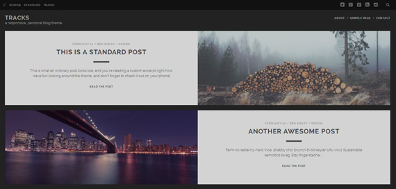 Themes gratis para WordPress: Tracks