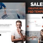 Clean and Bold Website Template PSD