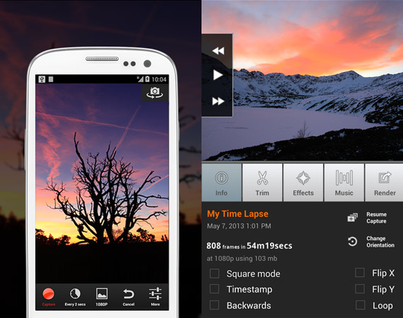 Aplicaciones para crear videos timelapse en Android