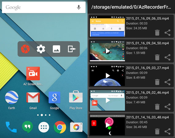 Grabar pantalla en Android