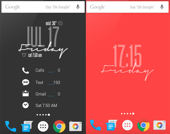 Widgets personalizados Android