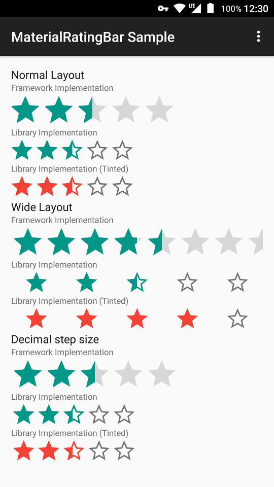 rating para Android