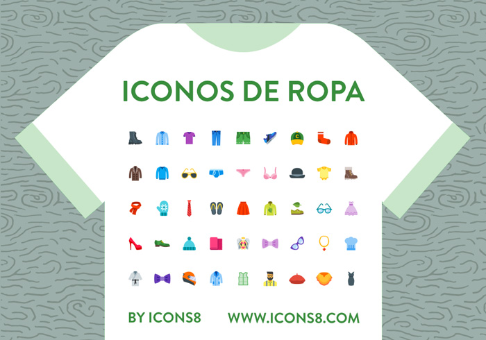 Iconos de ropa estilo plano a todo color de Icons8